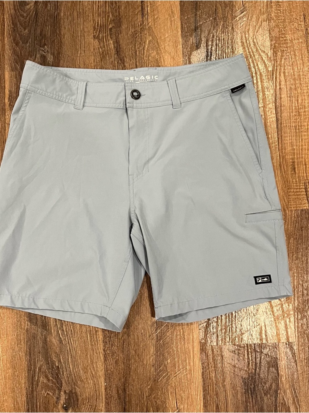Pelagic Hybrid Shorts Mens 34 Blue Deep Sea Performance Fishing Outdoors Stretch